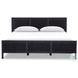 Sydney Black Wash and Black Cane King Upholstered Bed