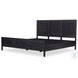 Sydney Black Wash and Black Cane King Upholstered Bed