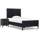 Sydney Black Wash and Black Cane Upholstered Bedroom Set