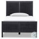 Sydney Black Wash and Black Cane Upholstered Bedroom Set