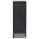Sydney Black Wash and Black Cane Tall 3 Drawer Dresser