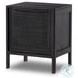 Sydney Black Wash and Black Cane Upholstered Bedroom Set