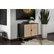 Avida Black Oak and Natural Rattan Sideboard
