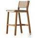 Delano Natural Teak Outdoor Bar Stool
