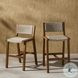 Delano Natural Teak Outdoor Bar Stool