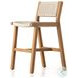Delano Natural Teak Outdoor Counter Height Stool