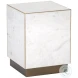 Daines White Marble End Table