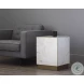 Daines White Marble End Table