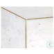 Daines White Marble End Table
