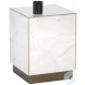 Daines White Marble End Table