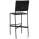 Omari Black Leather Bar Stool
