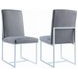 Starlight Grey Matte Velvet Dining Chair Set of 2