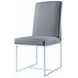 Starlight Grey Matte Velvet Dining Chair Set of 2
