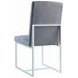 Starlight Grey Matte Velvet Dining Chair Set of 2