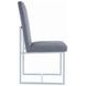 Starlight Grey Matte Velvet Dining Chair Set of 2