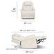 Zecliner Model 3+ Petite Light Ceramic Performance Fabric Power Lift Recliner with USB Charging and LED
