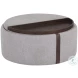 Boreal Heather Grey And Autumn Chestnut Borelli Wheeled Storage Ottoman