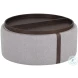 Boreal Heather Grey And Autumn Chestnut Borelli Wheeled Storage Ottoman