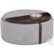 Boreal Heather Grey And Autumn Chestnut Borelli Wheeled Storage Ottoman
