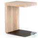 Hudson Ashen Walnut And Gunmetal C End Table
