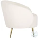 Cordelle Altro White Fabric Lounge Chair