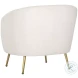 Cordelle Altro White Fabric Lounge Chair
