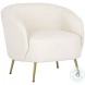Cordelle Altro White Fabric Lounge Chair