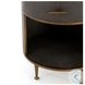 Shagreen Grey Shagreen Round 2 Drawer Nightstand