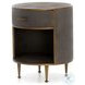 Shagreen Grey Shagreen Round 2 Drawer Nightstand