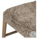 Glenmore Smoked Oak and Taupe Shearling Dining Chair Set of 2