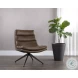 Harrison Missouri Mahogany Leather Swivel Lounge Chair