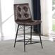 Rennes Brown And Gunmetal Counter Height Stool Set Of 2