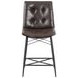 Rennes Brown And Gunmetal Counter Height Stool Set Of 2