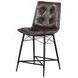 Rennes Brown And Gunmetal Counter Height Stool Set Of 2