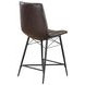 Rennes Brown And Gunmetal Counter Height Stool Set Of 2