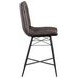 Rennes Brown And Gunmetal Counter Height Stool Set Of 2