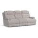 Zecliner Zofa Dove Gray Performance Fabric 87" Zero Gravity Power Reclining Sofa with USB Charging and LED