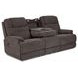 Zecliner Zofa Umber Performance Fabric 87" Zero Gravity Power Sleep Reclining Sofa with USB Charging and LED