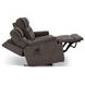 Zecliner Zofa Umber Performance Fabric 87" Zero Gravity Power Sleep Reclining Sofa with USB Charging and LED