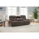 Zecliner Zofa Umber Performance Fabric 87" Zero Gravity Power Sleep Reclining Sofa with USB Charging and LED