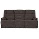 Zecliner Zofa Umber Performance Fabric 87" Zero Gravity Power Sleep Reclining Sofa with USB Charging and LED
