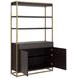 Baldessara Gray And Rustic Bronze Bookcase