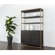 Baldessara Gray And Rustic Bronze Bookcase