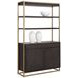 Baldessara Gray And Rustic Bronze Bookcase