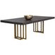Baldessara Gray And Rustic Bronze 94" Dining Table