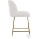 Ledoux Copenhagen White Counter Height Stool