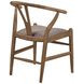 Dinah Brown Danish Y Shaped Back Wishbone Side Chair Set of 2