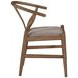 Dinah Brown Danish Y Shaped Back Wishbone Side Chair Set of 2