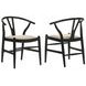 Dinah Beige Wishbone Side Chair Set Of 2