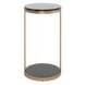 Beckham Smoke Gray And Antique Brass End Table